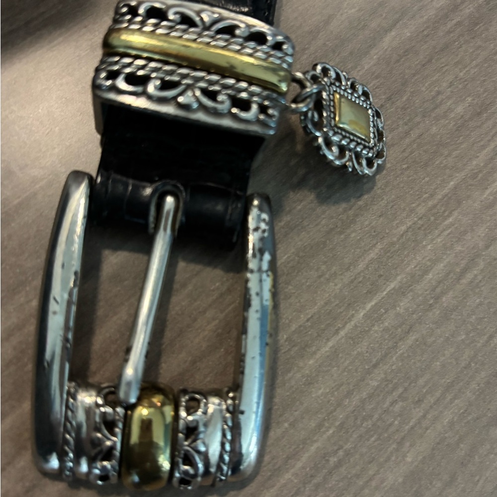 Brighton Black Belt with Gold and Silver Detailing - Picture 4 of 7
